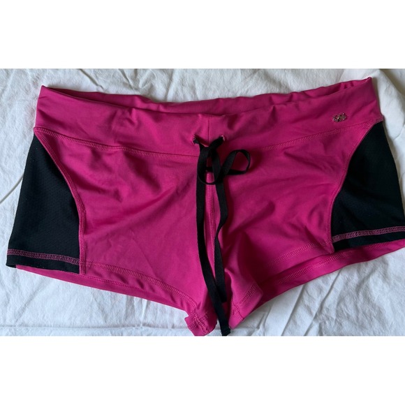 Victoria's Secret Sport Pants - Victoria's Secret Sport Women Pink Black Mesh Workout Hottie Shorts 8521 L NWT